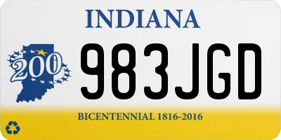IN license plate 983JGD