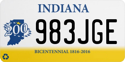 IN license plate 983JGE