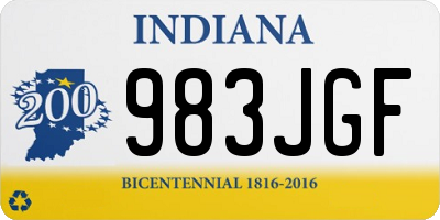 IN license plate 983JGF
