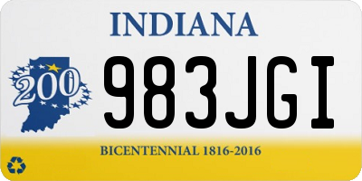 IN license plate 983JGI