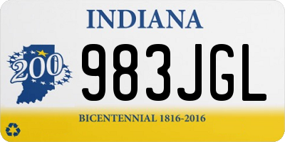 IN license plate 983JGL