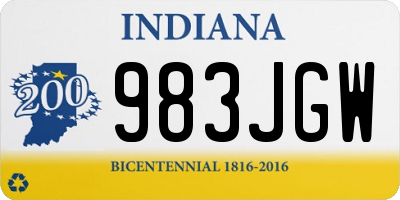 IN license plate 983JGW