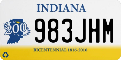 IN license plate 983JHM