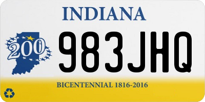 IN license plate 983JHQ