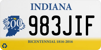 IN license plate 983JIF