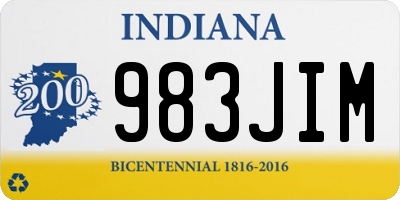 IN license plate 983JIM