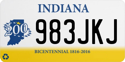 IN license plate 983JKJ