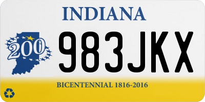 IN license plate 983JKX