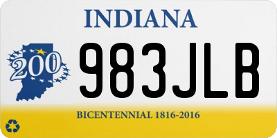 IN license plate 983JLB