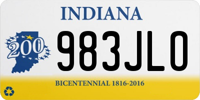 IN license plate 983JLO