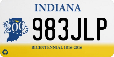 IN license plate 983JLP