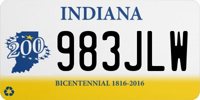 IN license plate 983JLW