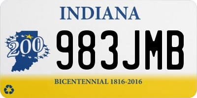 IN license plate 983JMB