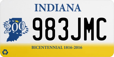 IN license plate 983JMC