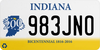IN license plate 983JNO
