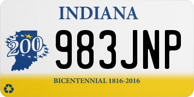 IN license plate 983JNP