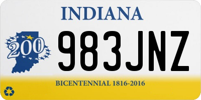 IN license plate 983JNZ