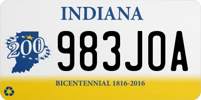 IN license plate 983JOA