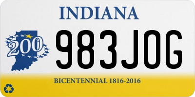 IN license plate 983JOG