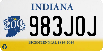 IN license plate 983JOJ