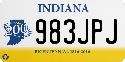 IN license plate 983JPJ