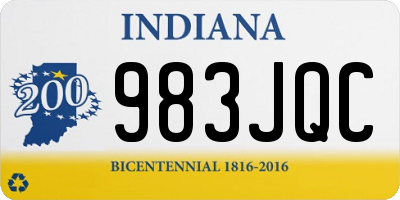IN license plate 983JQC