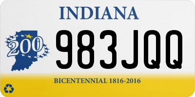 IN license plate 983JQQ