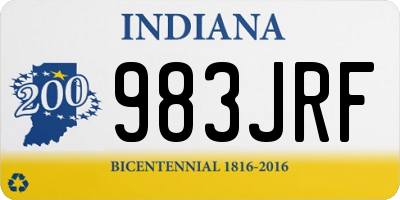 IN license plate 983JRF