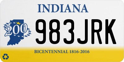 IN license plate 983JRK