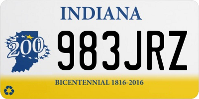 IN license plate 983JRZ