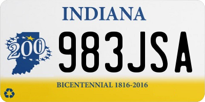IN license plate 983JSA