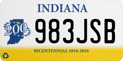 IN license plate 983JSB