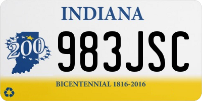 IN license plate 983JSC