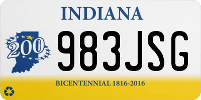 IN license plate 983JSG