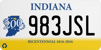 IN license plate 983JSL