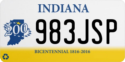 IN license plate 983JSP