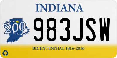 IN license plate 983JSW