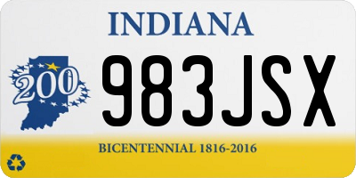 IN license plate 983JSX