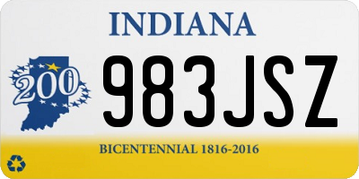 IN license plate 983JSZ
