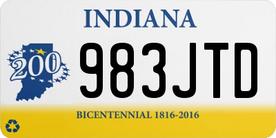 IN license plate 983JTD
