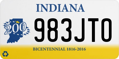 IN license plate 983JTO