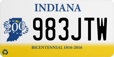 IN license plate 983JTW