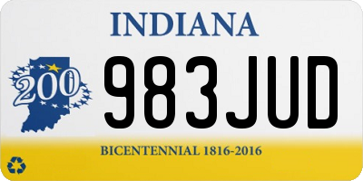 IN license plate 983JUD