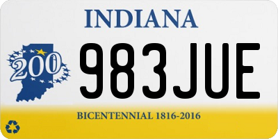 IN license plate 983JUE