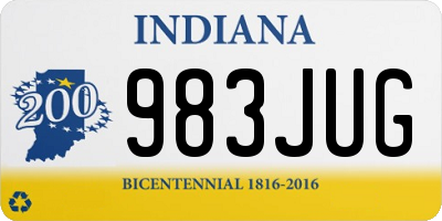 IN license plate 983JUG