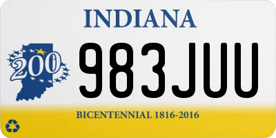 IN license plate 983JUU