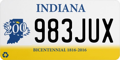 IN license plate 983JUX