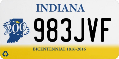 IN license plate 983JVF