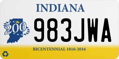 IN license plate 983JWA