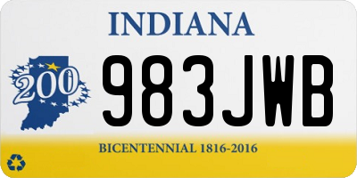 IN license plate 983JWB